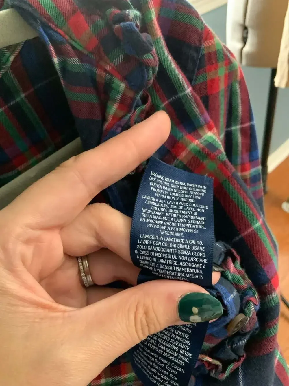 Ralph Lauren Plaid Dress Size 3T Red Green Blue Tartan Ruffled